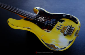 FENDER STANDARD PRECISION BASS TV YELLOW HEAVY RELIC AGED (SOLD) - Image 4