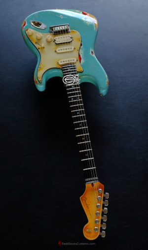 Fender Stratocaster Deluxe Daphne Blue HSS Aged Heavy Relic (SOLD) - Image 11