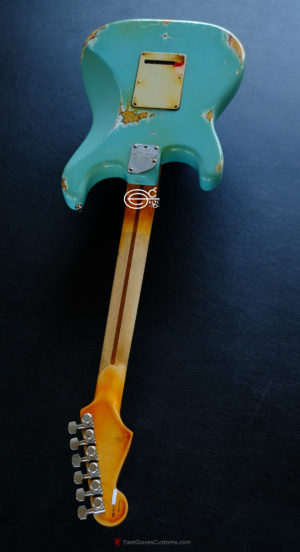 Fender Stratocaster Deluxe Daphne Blue HSS Aged Heavy Relic (SOLD) - Image 12