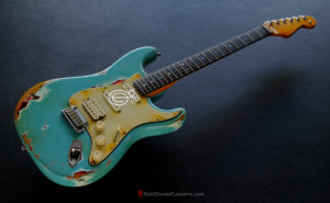 Fender Stratocaster Deluxe Daphne Blue HSS Aged Heavy Relic (SOLD) - Image 7