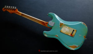 Fender Stratocaster Deluxe Daphne Blue HSS Aged Heavy Relic (SOLD) - Image 8