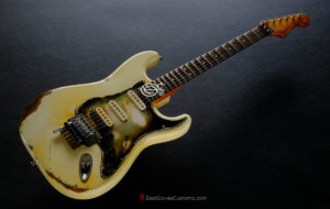 Fender Stratocaster Scalloped Neck w/ Floyd Rose Vintage White Made in USA Aged Relic (SOLD) - Image 4