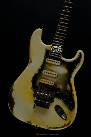 Fender Stratocaster Scalloped Neck w/ Floyd Rose Vintage White Made in USA Aged Relic (SOLD) - Image 8