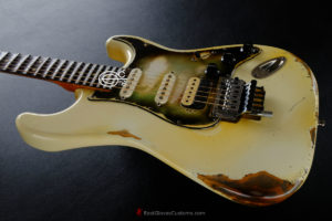 Fender Stratocaster Scalloped Neck w/ Floyd Rose Vintage White Made in USA Aged Relic (SOLD) - Image 6