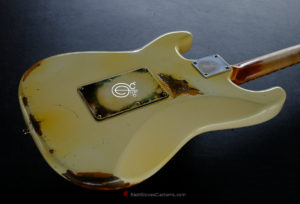 Fender Stratocaster Scalloped Neck w/ Floyd Rose Vintage White Made in USA Aged Relic (SOLD) - Image 7