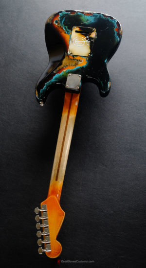 Fender Stratocaster Black/Blue over Sunburst Inspired by Joe Strummer Aged Heavy Relic (RARE)(SOLD) - Image 11