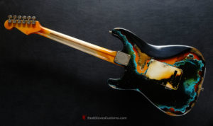 Fender Stratocaster Black/Blue over Sunburst Inspired by Joe Strummer Aged Heavy Relic (RARE)(SOLD) - Image 9