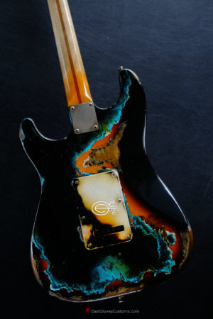 Fender Stratocaster Black/Blue over Sunburst Inspired by Joe Strummer Aged Heavy Relic (RARE)(SOLD) - Image 5