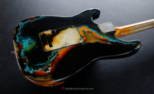 Fender Stratocaster Black/Blue over Sunburst Inspired by Joe Strummer Aged Heavy Relic (RARE)(SOLD) - Image 7