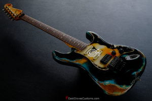 Fender Stratocaster Floyd Rose Black/Blue Inspired by Joe Strummer Aged Heavy Relic (RARE)(SOLD)