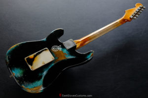 Fender Stratocaster Floyd Rose Black/Blue Inspired by Joe Strummer Aged Heavy Relic (RARE)(SOLD) - Image 3