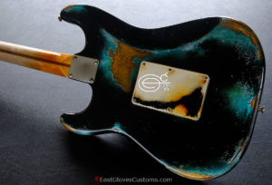 Fender Stratocaster Floyd Rose Black/Blue Inspired by Joe Strummer Aged Heavy Relic (RARE)(SOLD) - Image 9