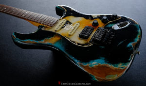 Fender Stratocaster Floyd Rose Black/Blue Inspired by Joe Strummer Aged Heavy Relic (RARE)(SOLD) - Image 6