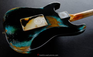 Fender Stratocaster Floyd Rose Black/Blue Inspired by Joe Strummer Aged Heavy Relic (RARE)(SOLD) - Image 7