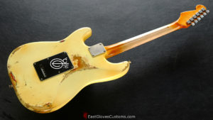 Fender Stratocaster Vintage White FN Series with Gold Leaf Made in USA Aged Relic (Rare)(SOLD) - Image 13