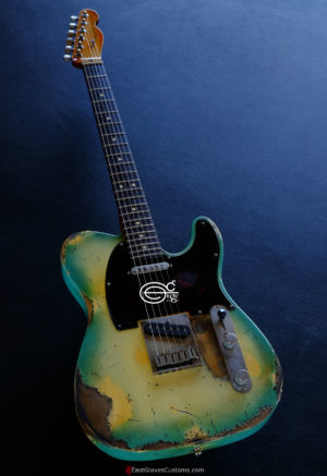 Fender Telecaster American Blue Sky Burst Made in USA Aged Heavy Relic Rare (SOLD) - Image 4
