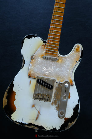 Fender Telecaster American Deluxe 60th Anniversary Series White over Sunburst Aged Heavy Relic Rare (SOLD) - Image 3