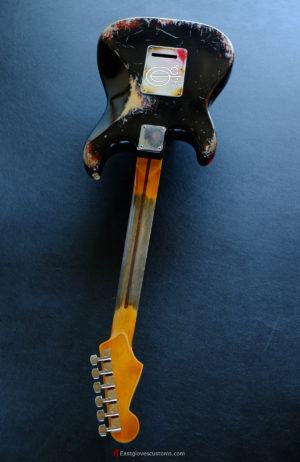 Fender Stratocaster Black over Orange Heavy Aged Relic (SOLD) - Image 11