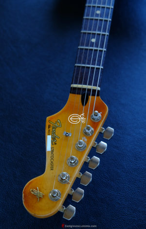 Fender Stratocaster Black over Orange Heavy Aged Relic (SOLD) - Image 12