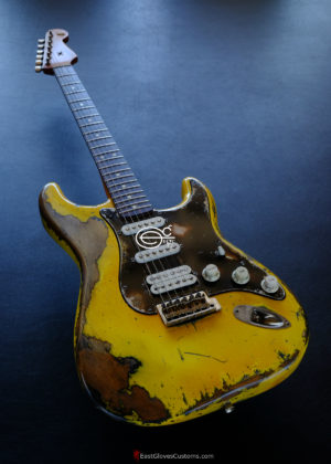 Fender Stratocaster HSS TV Yellow Heavy Aged Relic (SOLD) - Image 4
