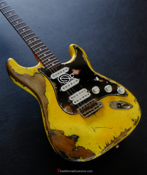 Fender Stratocaster HSS TV Yellow Heavy Aged Relic (SOLD) - Image 6