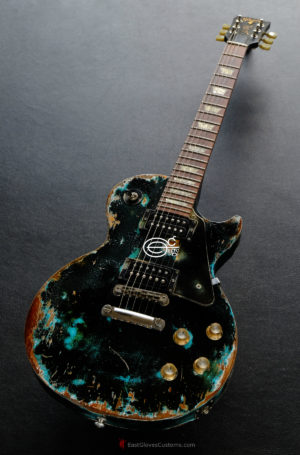 Gibson Les Paul Studio Black over Blue inspired by Joe Strummer Tele Heavy Aged Relic (SOLD) - Image 5