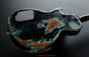 Gibson Les Paul Studio Black over Blue inspired by Joe Strummer Tele Heavy Aged Relic (SOLD) - Image 11