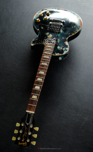Gibson Les Paul Studio Black over Blue inspired by Joe Strummer Tele Heavy Aged Relic (SOLD) - Image 16