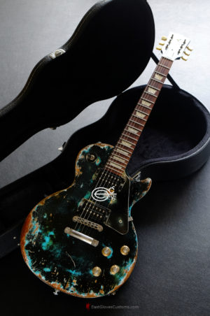 Gibson Les Paul Studio Black over Blue inspired by Joe Strummer Tele Heavy Aged Relic (SOLD) - Image 20