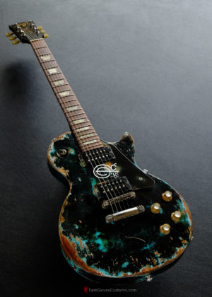 Gibson Les Paul Studio Black over Blue inspired by Joe Strummer Tele Heavy Aged Relic (SOLD) - Image 8