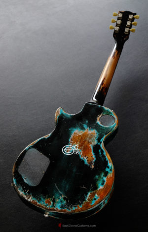 Gibson Les Paul Studio Black over Blue inspired by Joe Strummer Tele Heavy Aged Relic (SOLD) - Image 9