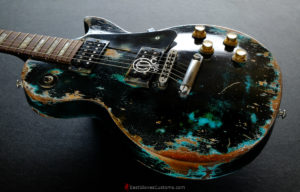 Gibson Les Paul Studio Black over Blue inspired by Joe Strummer Tele Heavy Aged Relic (SOLD) - Image 10