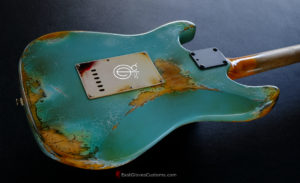 Peavey Stratocaster Style Daphne Blue Made in USA Heavy Aged Relic (SOLD) - Image 7