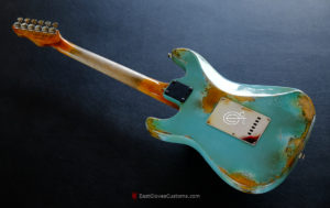 Peavey Stratocaster Style Daphne Blue Made in USA Heavy Aged Relic (SOLD) - Image 9