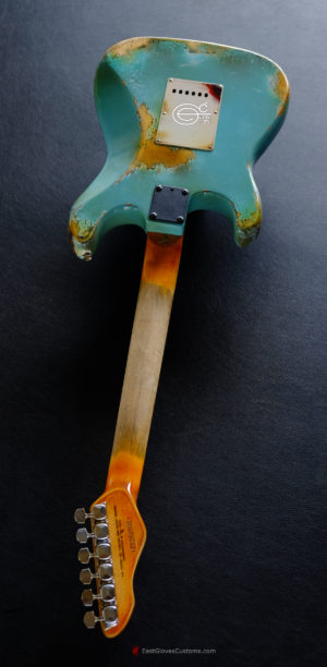 Peavey Stratocaster Style Daphne Blue Made in USA Heavy Aged Relic (SOLD) - Image 11