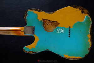 Fender Telecaster FSR Special Edition Deluxe Ash Seafoam Green over Butterscotch Heavy Aged Relic (SOLD) - Image 5