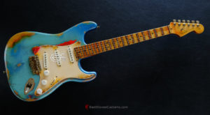 Fender Stratocaster Daphne Blue/Pelham Blue Tex-Mex Made in USA Medium Relic Aged (RARE)(SOLD) - Image 11