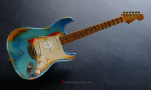 Fender Stratocaster Daphne Blue/Pelham Blue Tex-Mex Made in USA Medium Relic Aged (RARE)(SOLD) - Image 13