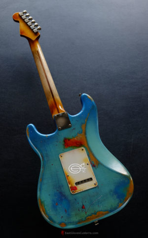 Fender Stratocaster Daphne Blue/Pelham Blue Tex-Mex Made in USA Medium Relic Aged (RARE)(SOLD) - Image 5