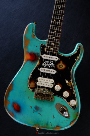 Fender American Special Stratocaster Seafoam Green HSS Made in USA Medium Aged Relic (SOLD) - Image 6