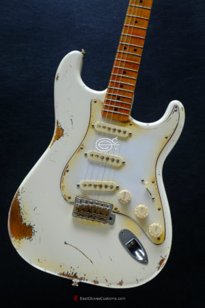 Fender Stratocaster Artist Series Jimi Hendrix Olympic White with Custom Hardcase Heavy Aged Relic (SOLD) - Image 6