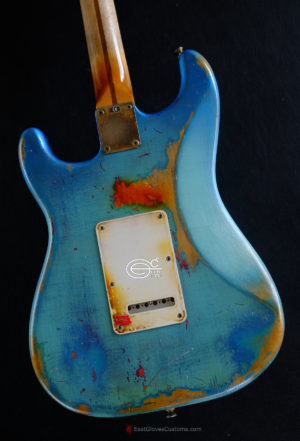 Fender Stratocaster Daphne Blue/Pelham Blue Tex-Mex Made in USA Medium Relic Aged (RARE)(SOLD) - Image 7