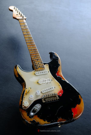 Fender Stratocaster 60th Anniversary Black Left Handed Heavy Aged Relic (Hidden) - Image 5