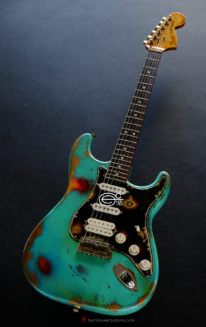 Fender American Special Stratocaster Seafoam Green HSS Made in USA Medium Aged Relic (SOLD) - Image 3