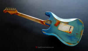 Fender Stratocaster Daphne Blue/Pelham Blue Tex-Mex Made in USA Medium Relic Aged (RARE)(SOLD) - Image 3