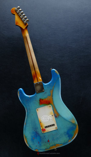 Fender Stratocaster Daphne Blue/Pelham Blue Tex-Mex Made in USA Medium Relic Aged (RARE)(SOLD) - Image 8