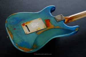 Fender Stratocaster Daphne Blue/Pelham Blue Tex-Mex Made in USA Medium Relic Aged (RARE)(SOLD) - Image 10