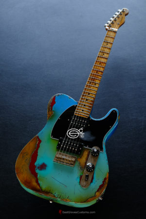 Fender Telecaster Blacktop HH Daphne Blue/Pelham Blue Heavy Aged Relic (SOLD) - Image 2