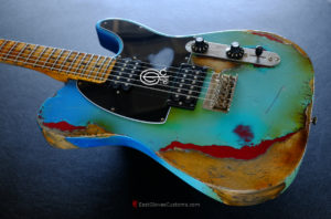 Fender Telecaster Blacktop HH Daphne Blue/Pelham Blue Heavy Aged Relic (SOLD) - Image 8