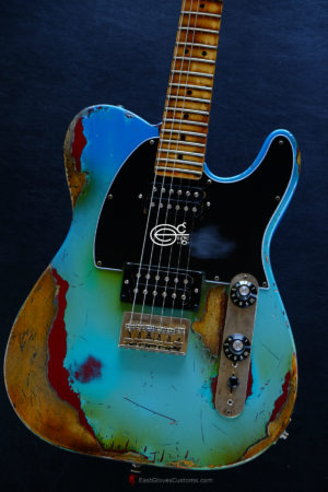 Fender Telecaster Blacktop HH Daphne Blue/Pelham Blue Heavy Aged Relic (SOLD) - Image 6